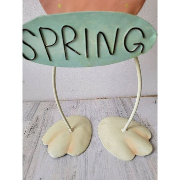 Standing metal bunny spring strawberry butterfly Decor figure - Picture 4 of 13